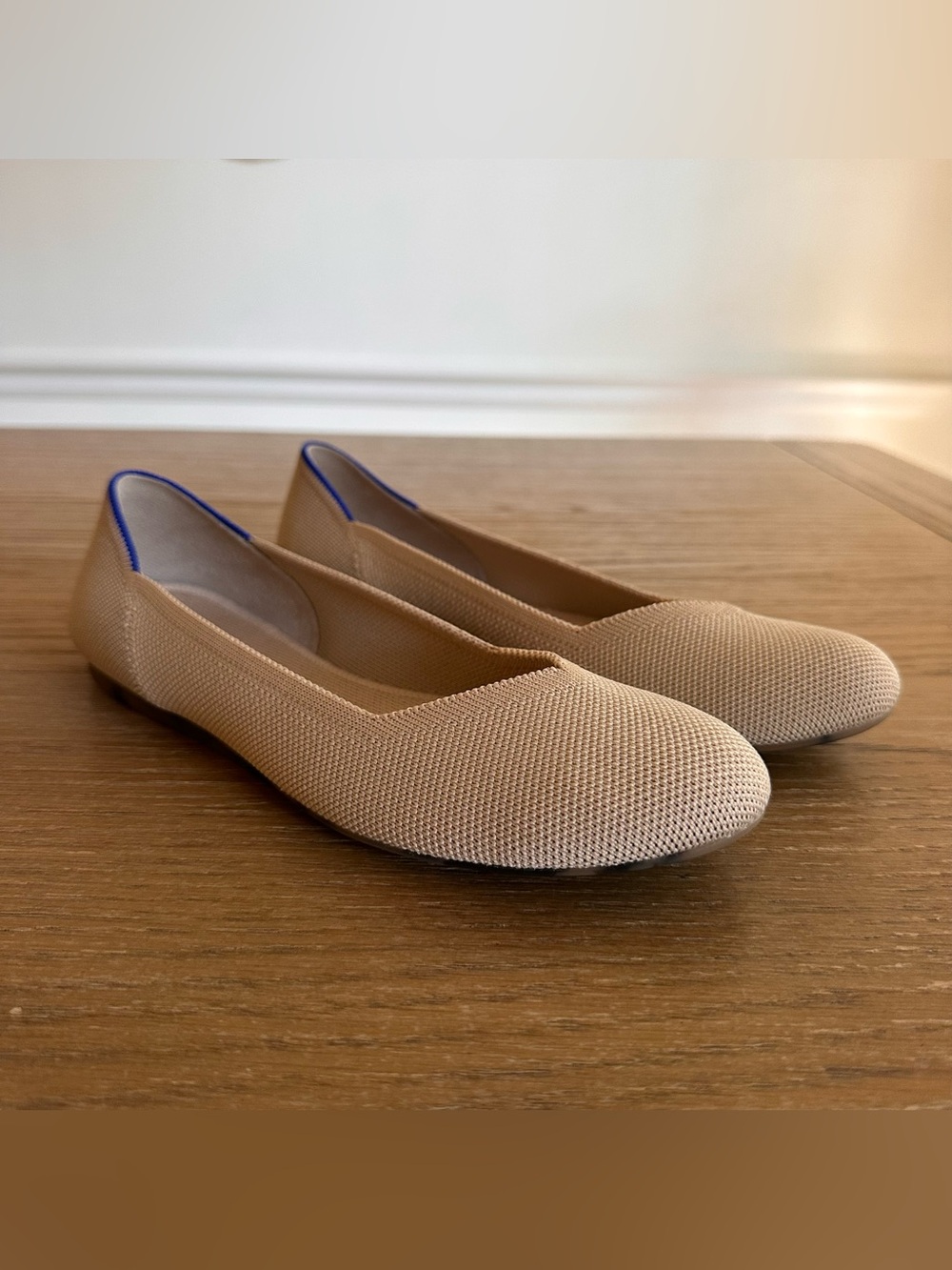 Rothy’s The Flat Women’s Size 8 Blush Nude Knit Ballet Flats like new